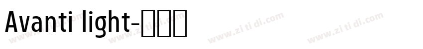 Avanti light字体转换